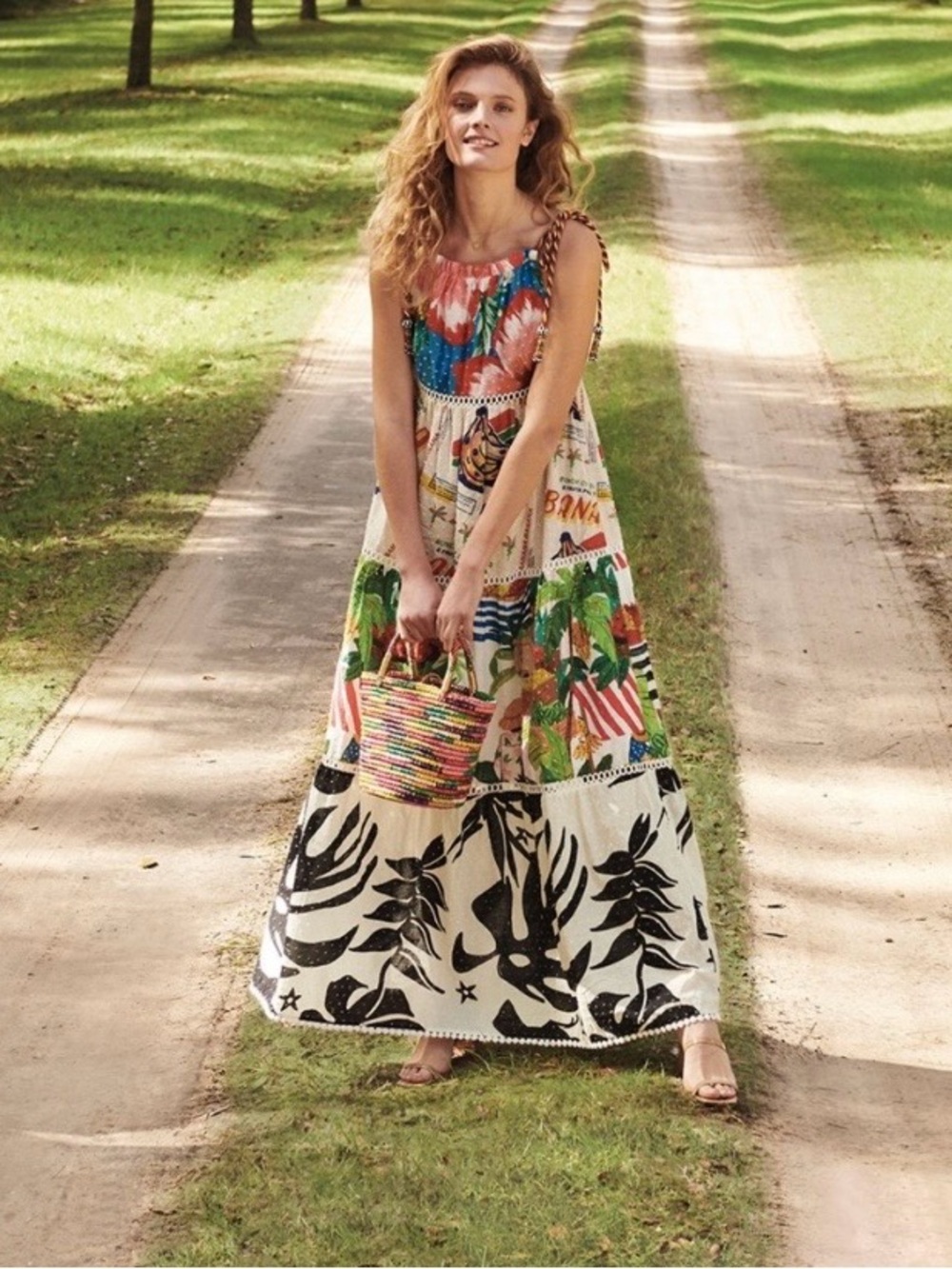Bohemian Multi-Color Tiered Maxi Dress